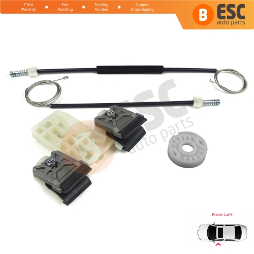 Window Regulator Repair Kit Front Left for Skoda Fabia MK2 5J MG 542 545 2006-2014 5-Door 5J1837401