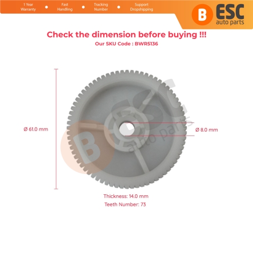 Window Regulator Motor Gear for DAF CF85/95 2002-On