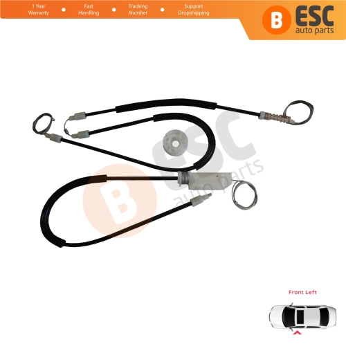 Window Regulator Repair Kit Left for Mercedes SL Class R230 2001-2012 2-Door Convertible Roadster A2307200346