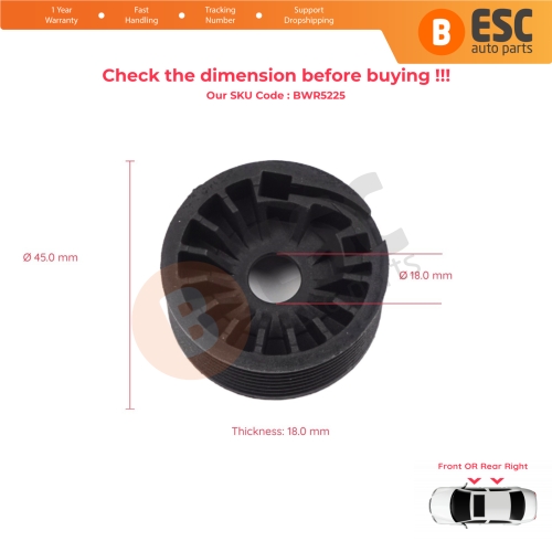 Window Regulator Repair Wheel Right for Fiat Tipo MK2 Egea