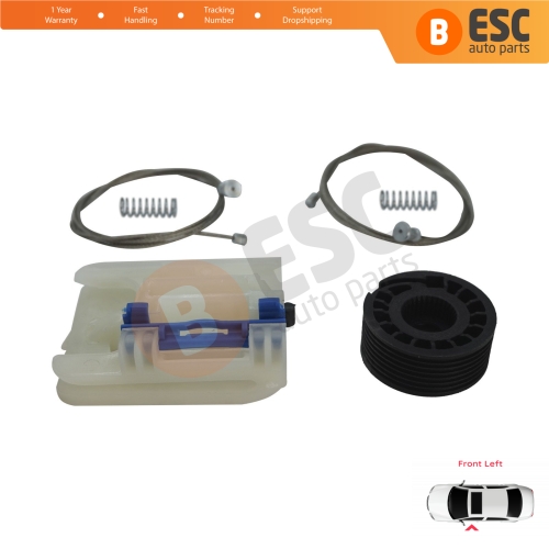 Power Window Regulator Repair Kit Front Left for Fiat Tipo MK2 356 357 Egea 2015-On 4/5 Door 52072857