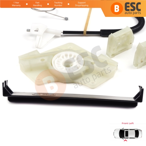 Power Window Regulator Repair Set Front Left Door for Skoda Octavia MK1 1U 1U2 1U5 2001-2010 4/5 Door Facelift 1U0837461B