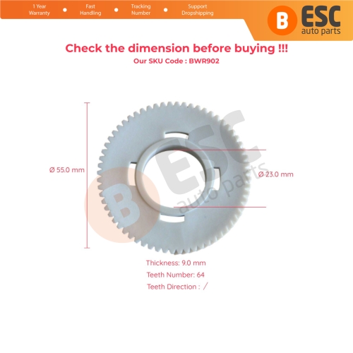 Window Regulator Repair Gear Left or Right for Mazda 1992-2001
