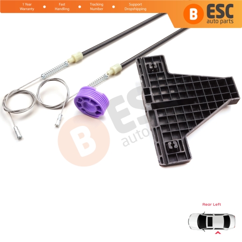 Window Regulator Repair Kit Rear Left for Audi A3 MK2 8P 8PA 8P1 2003-2013 4/5 Door 8P4839461